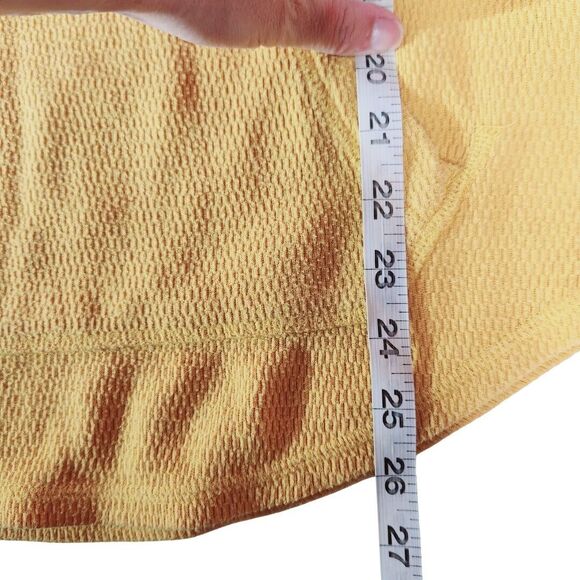 Hollister Womens Sz S ? Pullover Sweatshirt Hoodie Sweater Yellow Blue Knit - Picture 6 of 7